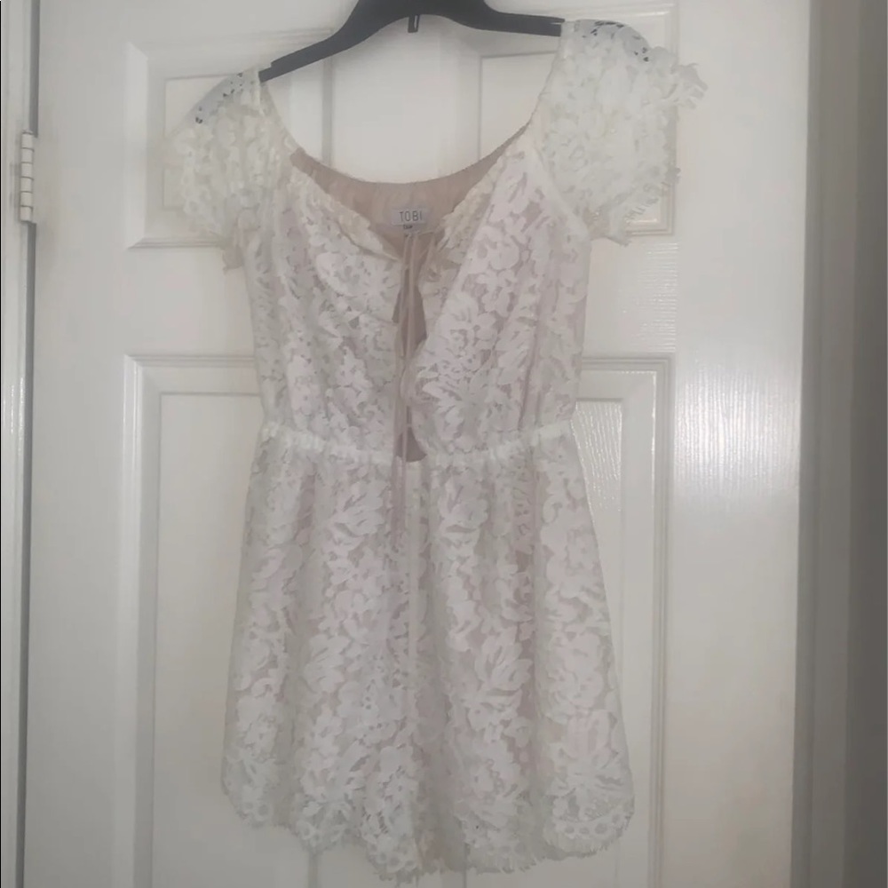 White lace romper